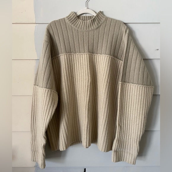 Timberland Other - Vtg Y2K Timberland Wool Alpaca Blend Colorblock Knit Mockneck Thick Sweater XL